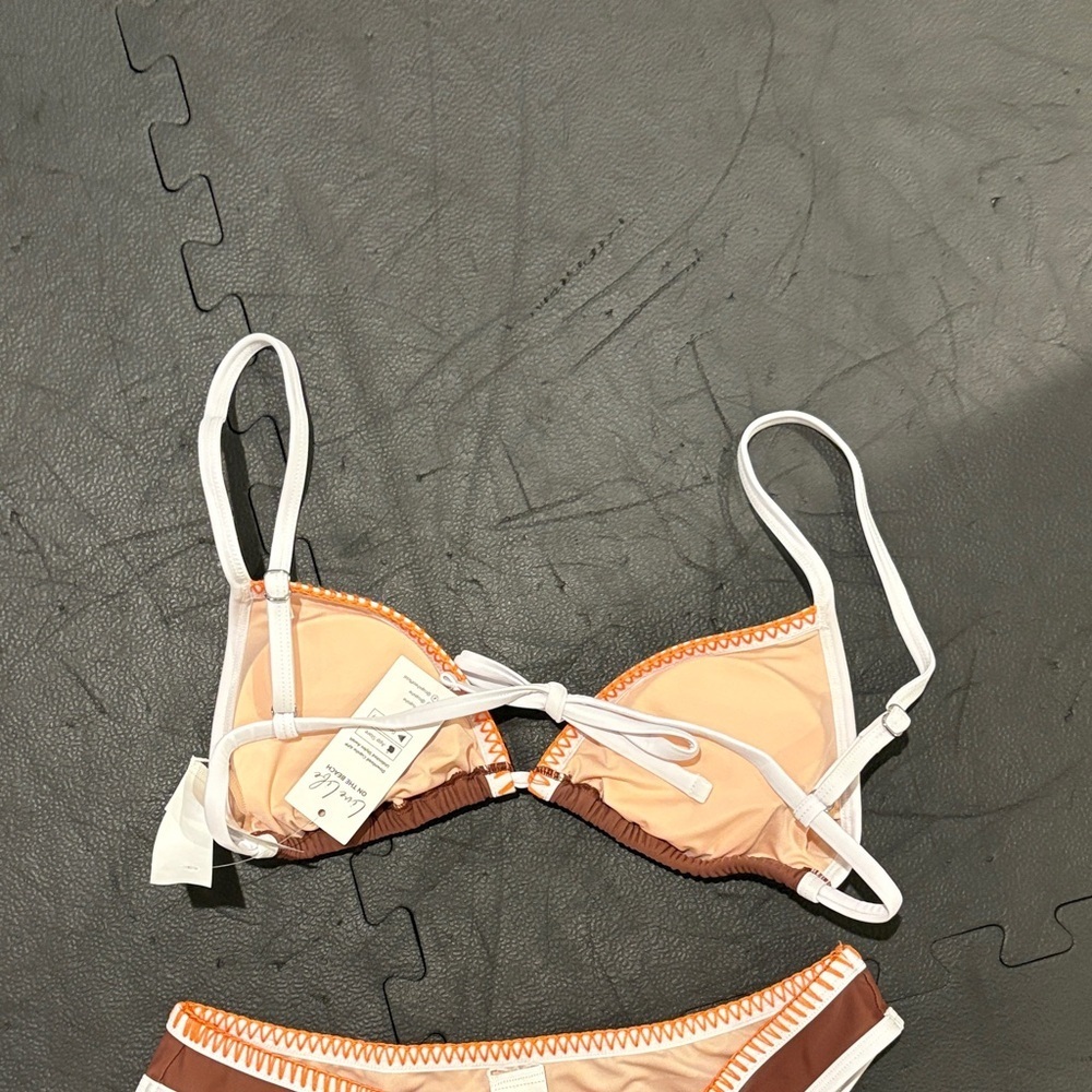 Cupshe Brown and Cream Bikini Set - Picture 2 of 4